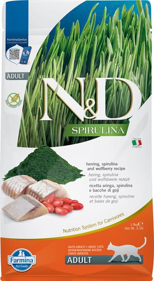 Farmina N&D Spirulina Hering Adult Trockenfutter Katze_2147483647