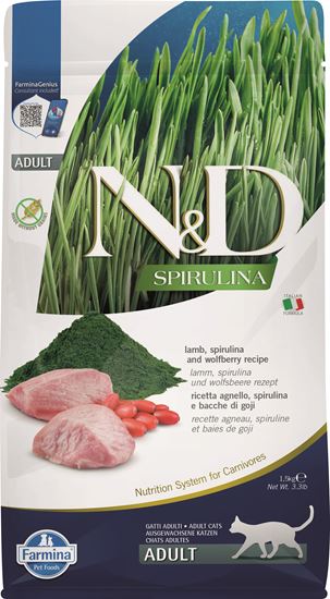 Farmina N&D Spirulina Lamm Adult Trockenfutter Katze_2147483647