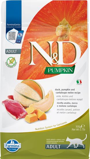 Farmina N&D Pumpkin Ente, Kürbis & Cantaloupe Melone Adult Trockenfutter Katze_2147483647