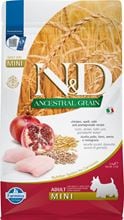 Farmina N&D Ancestral Grain Huhn, Dinkel, Hafer & Granatapfel Adult Mini Trockenfutter Hund_2147483647