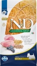 Farmina N&D Ancestral Grain Lamm, Dinkel, Hafer & Heidelbeere Adult Mini Trockenfutter Hund_2147483647