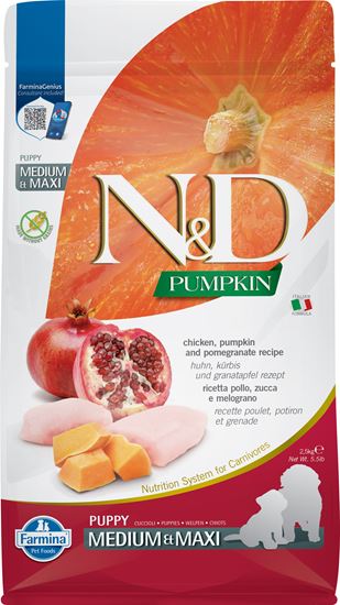 Farmina N&D Pumpkin Huhn & Granatapfel Puppy Medium & Maxi Trockenfutter Hund_2147483647