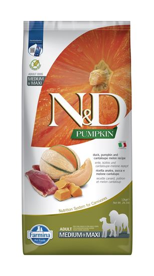 Farmina N&D Pumpkin Ente & Cantaloupe Melone Adult Medium & Maxi Trockenfutter Hund_2147483647