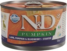 Farmina N&D Pumpkin Lamm & Heidelbeere Starter Mini Nassfutter Hund_2147483647