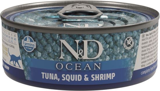 Farmina N&D Ocean Thunfisch, Tintenfisch & Garnele Adult Nassfutter Katze_2147483647