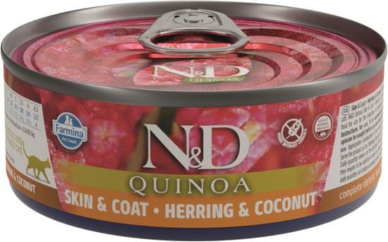 Farmina N&D Quinoa Skin & Coat Hering & Kokosnuss Adult Nassfutter Katze_2147483647