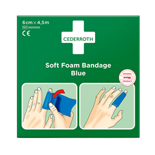 CEDERROTH Soft Foam Bandage, blau, 6 cm x 4,5 m_2147483647