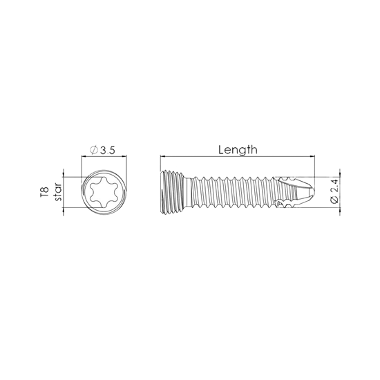 Vi Lockingschraube 2,4, Star-Kopf_2