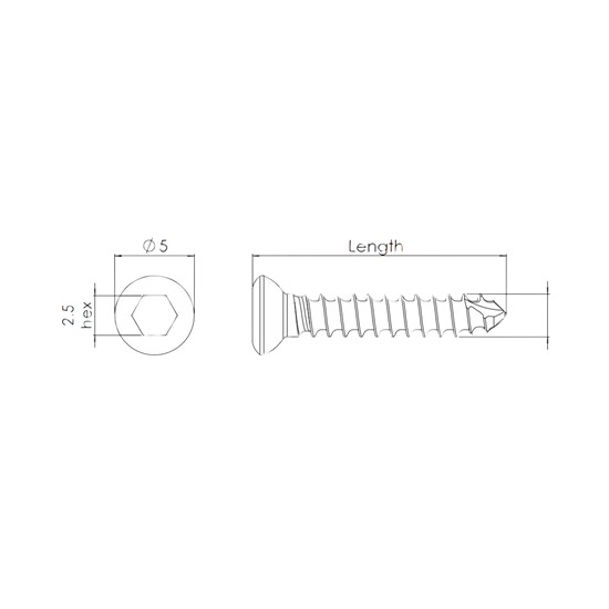 Vi selbstschn. Corticalisschraube 2,7, Hex-Kopf_14
