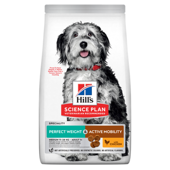 Hills Science Plan Perfect Weight + Active Mobility Medium Adult Trockenfutter Hund mit Huhn_0