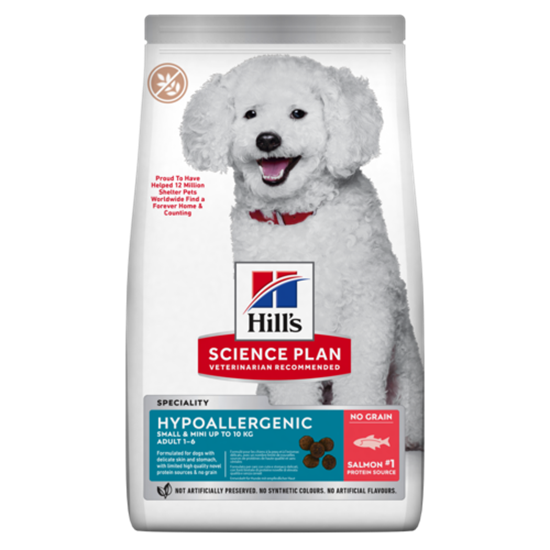 Hills Science Plan Hypoallergenic Small & Mini Adult Trockenfutter Lachs_0