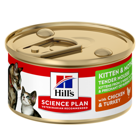 Hills Science Plan Kitten & Mother Mousse Nassfutter Katze mit Chicken & Turkey_0