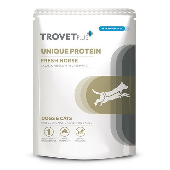 Trovet Plus Nassfutterbeutel für Hunde und Katzen Unique Protein Frisches Pferd_1