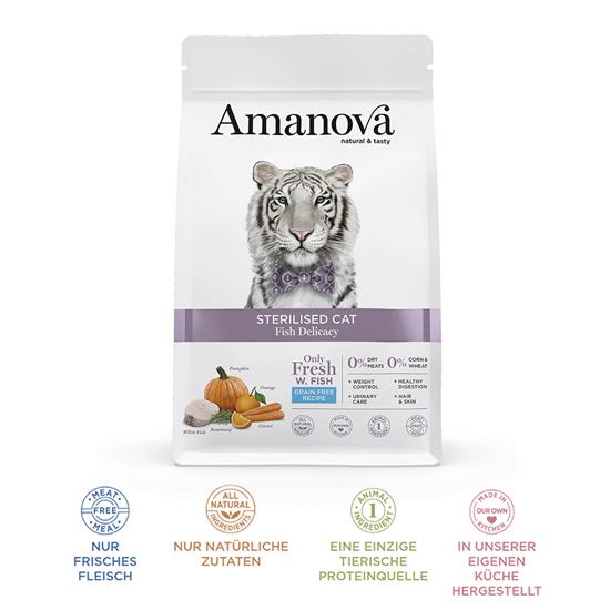 Amanova Sterilised für Katzen Delicacy Fisch_2