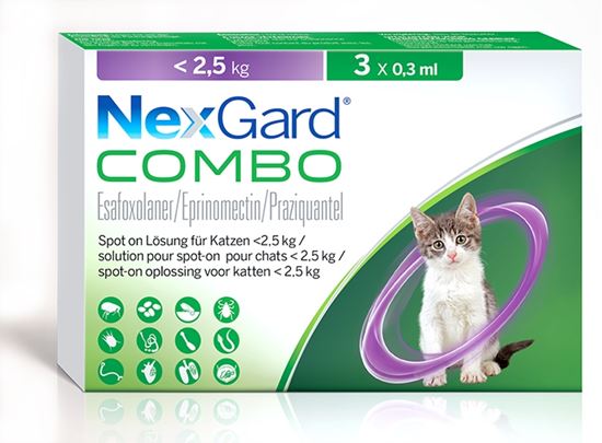 NexGard COMBO S Spot on Lösung für Katzen bis 2,5 kg_0